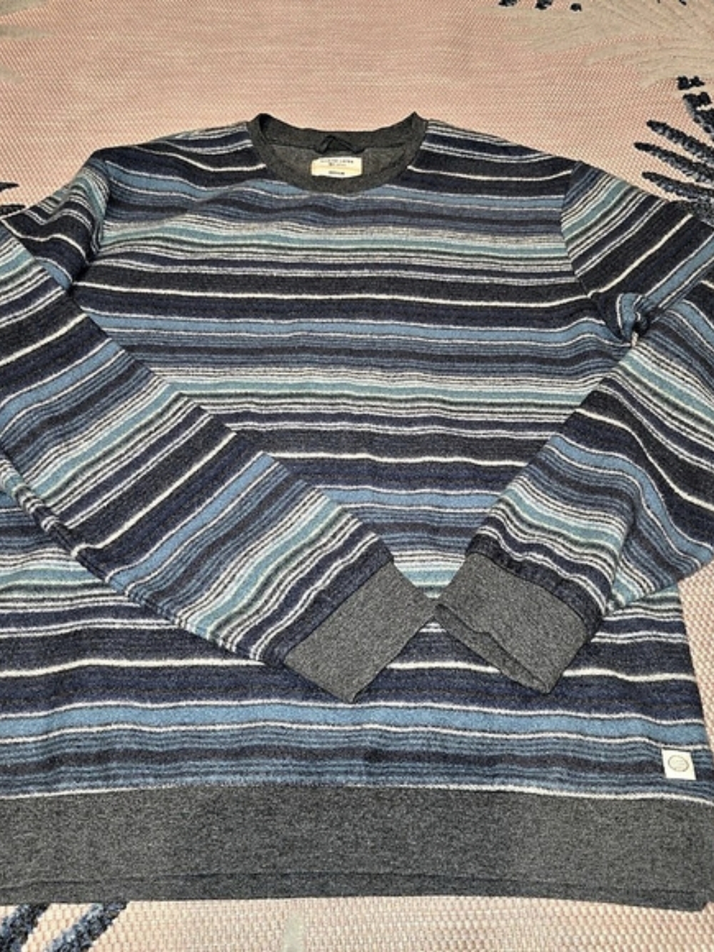 Marine Layer Re-Spun Stripe Crewneck Sweater Men's Medium